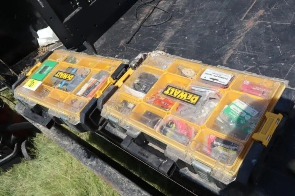 2 DeWalt organizers & contents