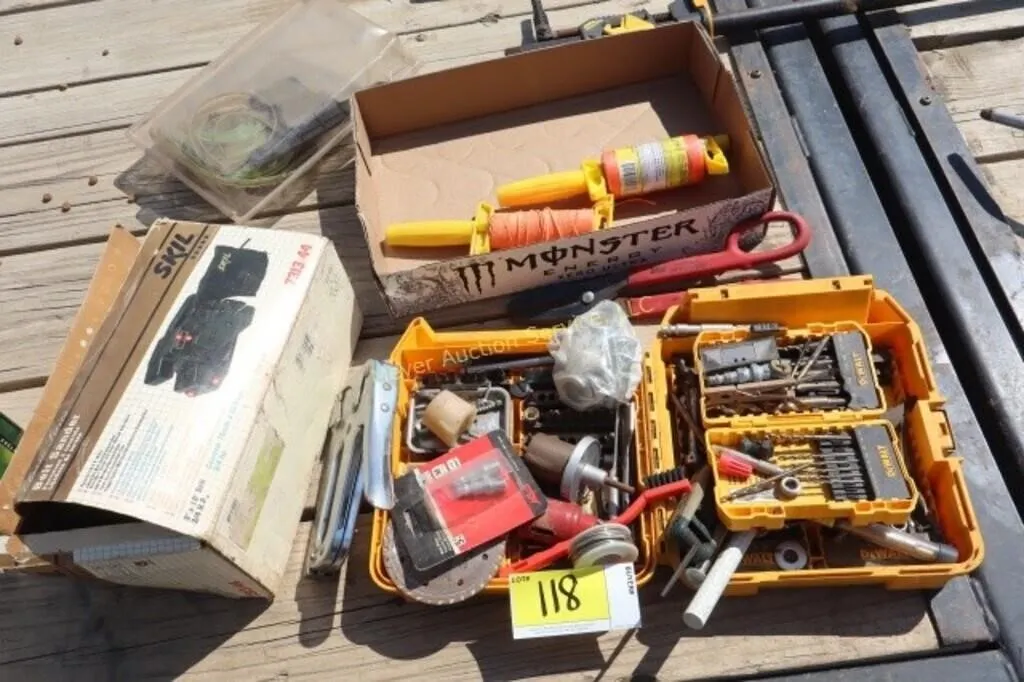 Drill bits, belt sander trailer wiring