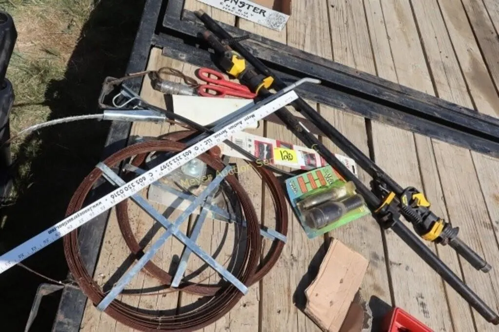 bar clamps, sewer snakes, machete
