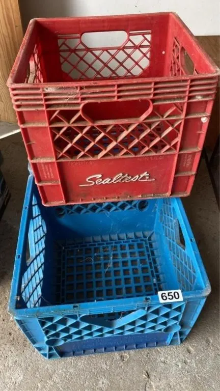 3 milk crates