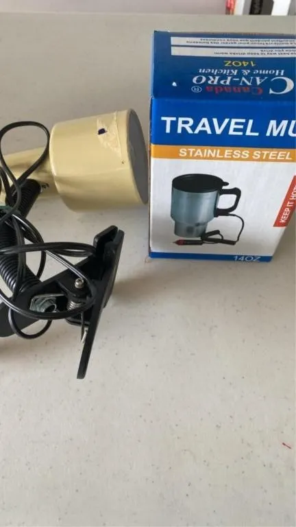 Travel mug and lamp