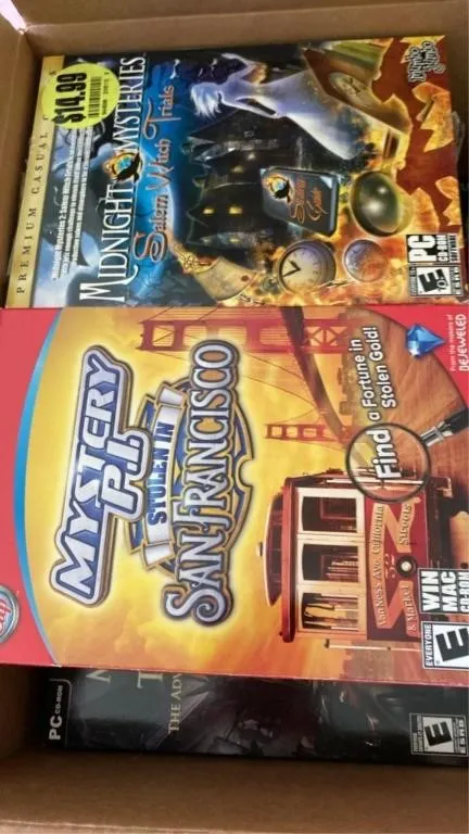 Box of PC games