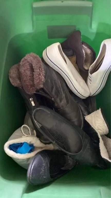 Tote of shoes and boots