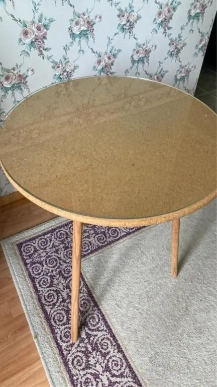 Side table with clothes