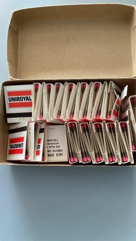 Box of uniroyal matches