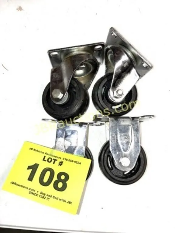 375 P CAP RUBBER CASTERS SET OF 4