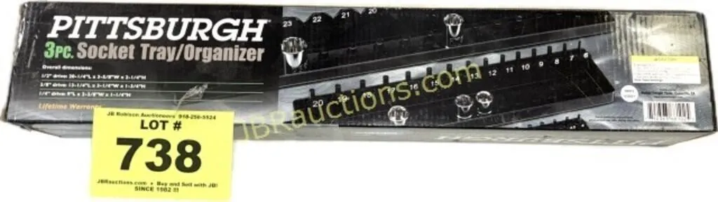 PITTSBURG 3 PC SOCKET TRAY ORGANIZER