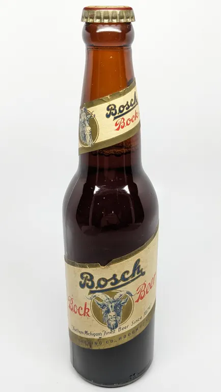 12 OZ PAPER LABEL BOTTLE BOSCH BOCK BEER HOUGHTON MICHIGAN