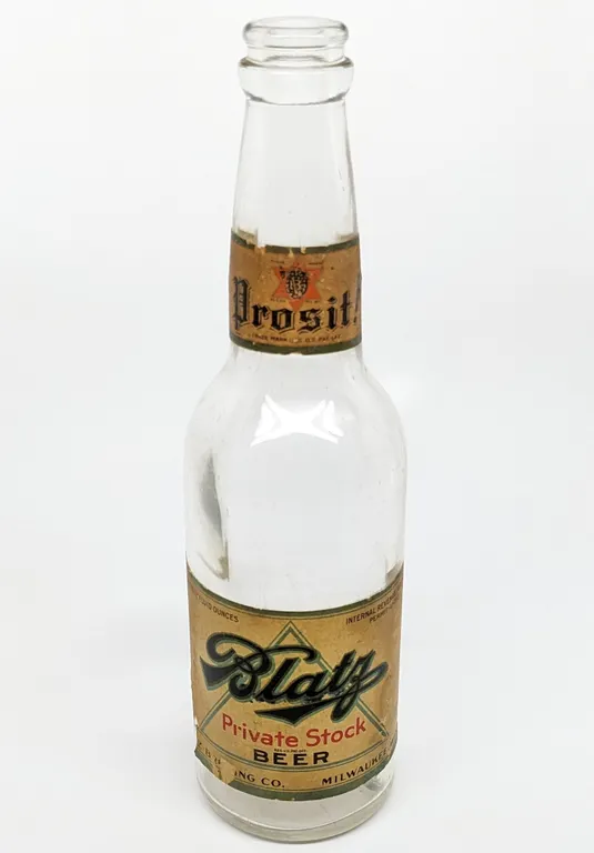 IRTP PERMIT U-712 OZ PAPER LABEL BOTTLE BLATZ PRIVATE STOCK BEER MILWAUKEE WISCONSIN
