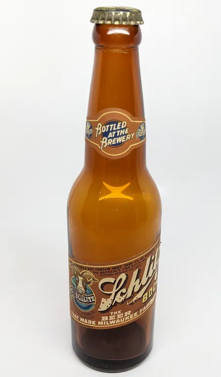 12 OZ IRTP PAPER LABEL BOTTLE SCHLITZ BOCK BEER MILWAUKEE WISCONSIN