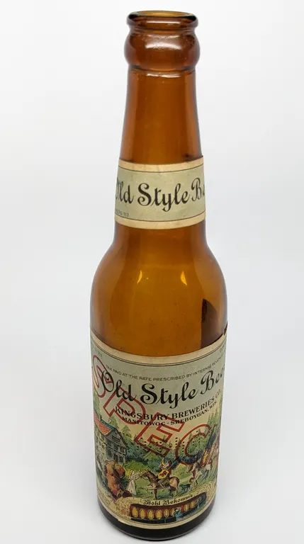 12 OZ U-PERMIT 7-U-717 PAPER LABEL BOTTLE OLD STYLE SPECIAL BEER KINGSBURY BREWERIES MANITOWOC & SHE