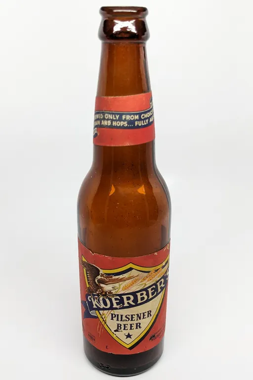 12 OZ IRTP PAPER LABEL BOTTLE KOERBER'S PILSENER BEER TOLEDO OHIO