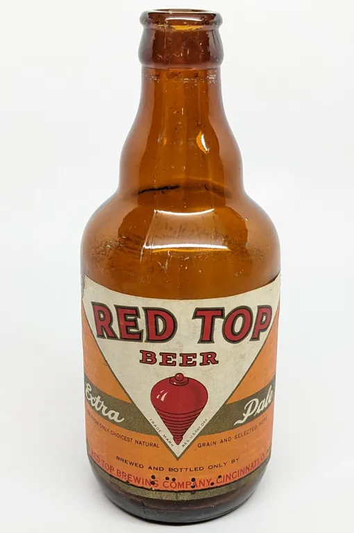 12 OZ IRTP PAPER LABEL BOTTLE RED TOP BEER CINCINATTI OHIO