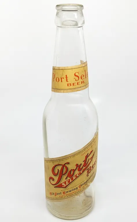 12 OZ U-PERMIT 7-U-774 PAPER LABEL BOTTLE PORT SELECT BEER PORT WASHINGTON WISCONSIN