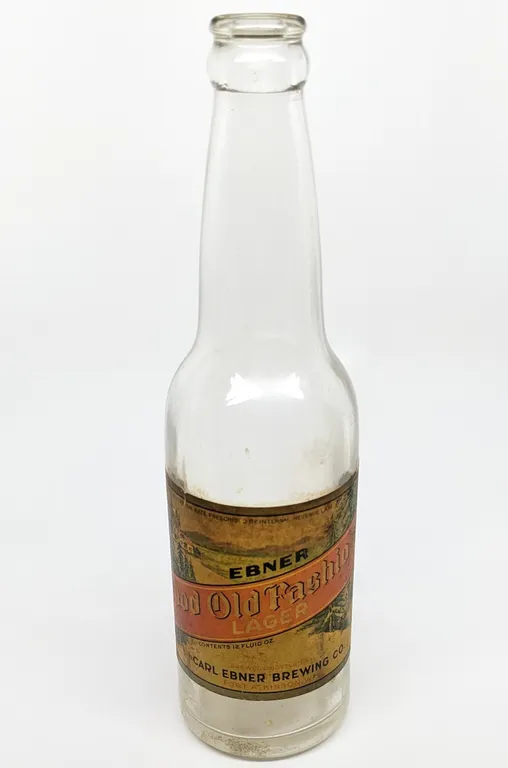 12 OZ INTERNAL REVENUE TAX LAW PAPER LABEL BOTTLE EBNER GOOD OLD FASHIONED LAGER BEER FORT ATKINSON WISCONSIN