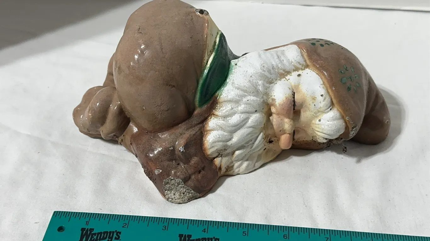 Vintage ceramic garden gnome figurine