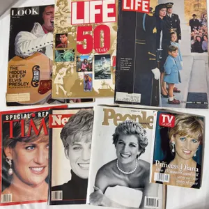 Vintage lot of magazines. Includes Princess Diana, Kennedy, Elvis.