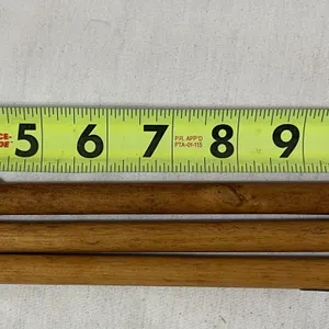 Vintage 3-piece wooden cleaning rod with brass fittings