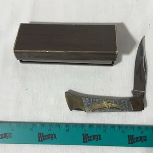 Vintage folding lock back pocket knife