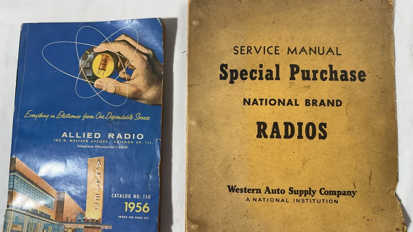 Pair of vintage radio manuals