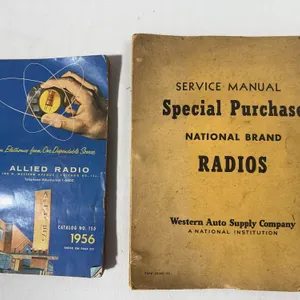 Pair of vintage radio manuals