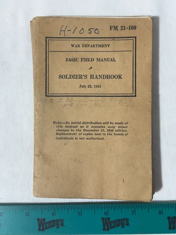 Vintage World War II U.S. War Department Basic Field Manual