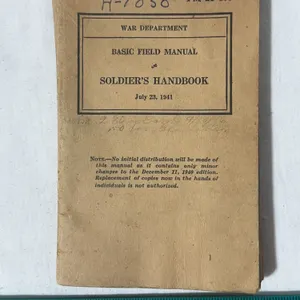 Vintage World War II U.S. War Department Basic Field Manual