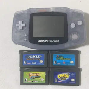 Nintendo Game Boy Advance in the translucent "Glacier" color. w/4 games