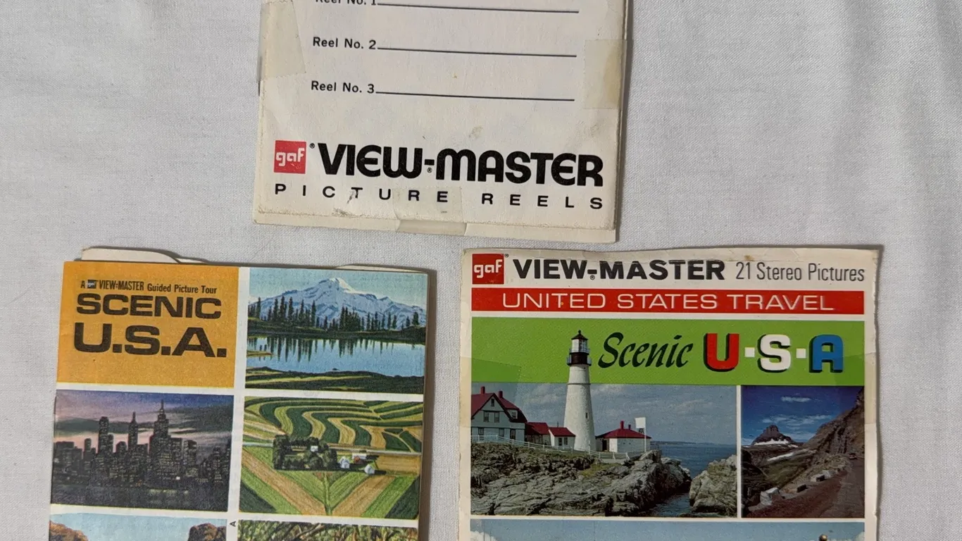 3 packets of Vintage GAF View-Master "Scenic U.S.A."