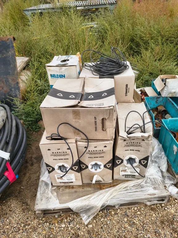 8 pull boxes Coax, 1box 2 conductor cable