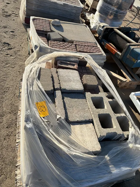 2 pallets of Concrete Pavers, Blocks & Bricks. *Some Broken*