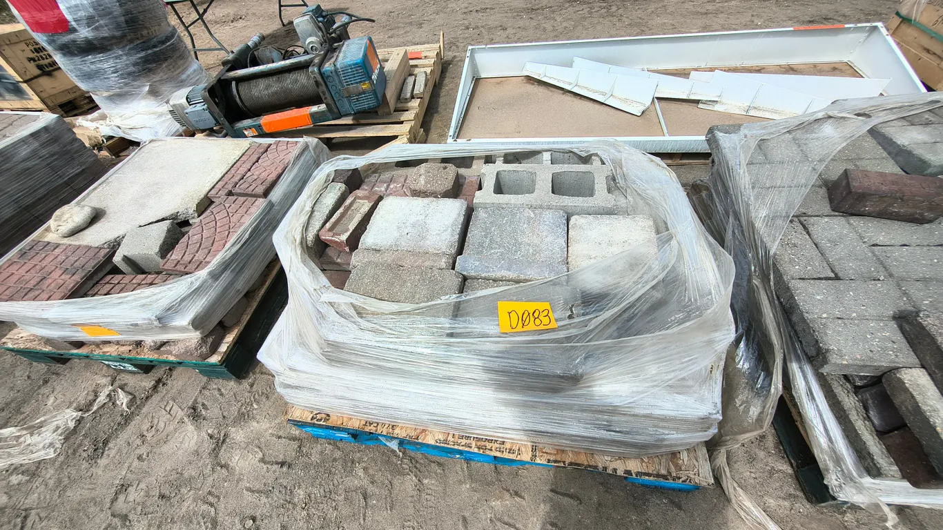 Mixed Lot of Concrete Pavers, Blocks & Bricks