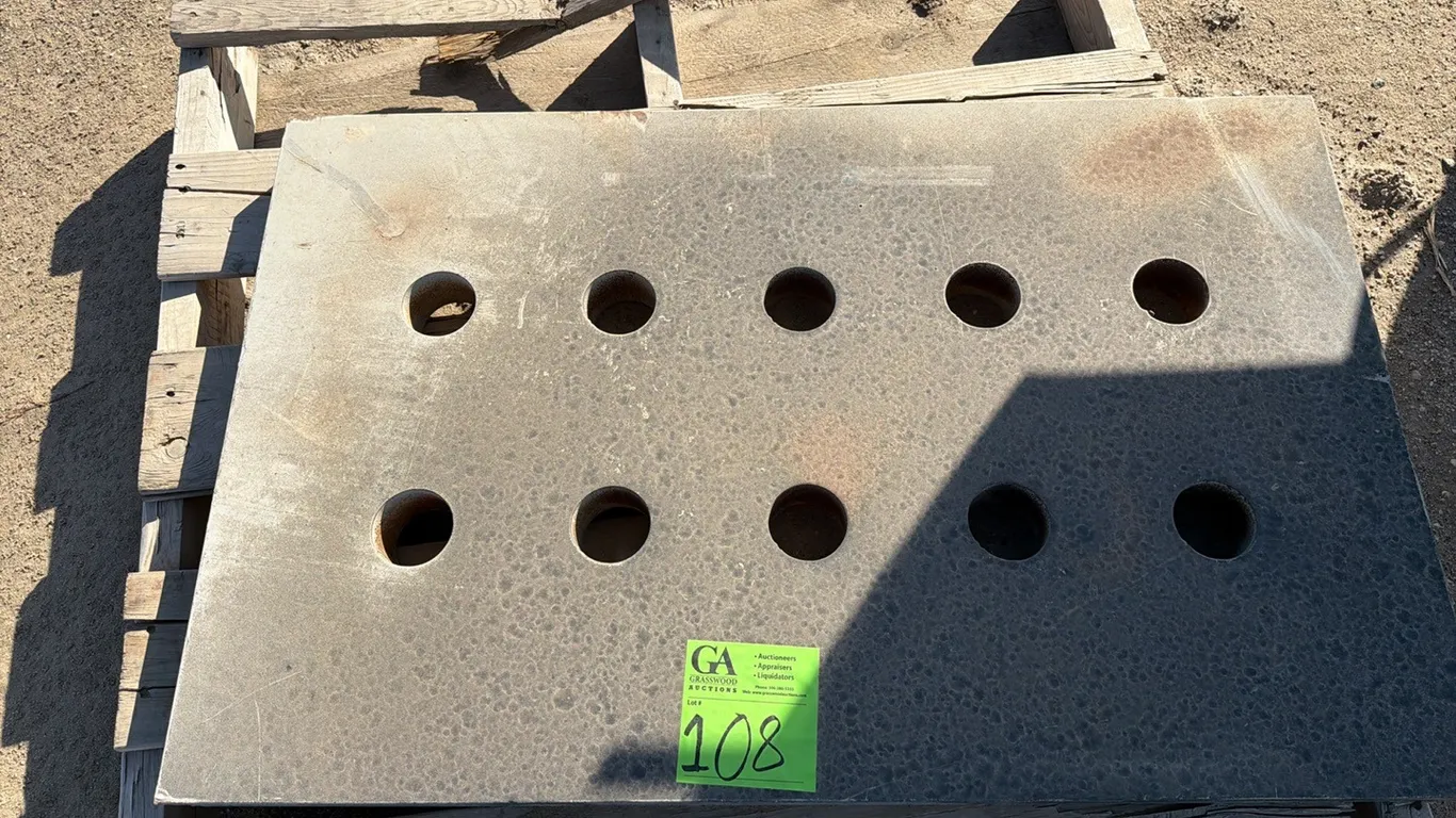 2.25" Thick Steel plate with holes down the middle