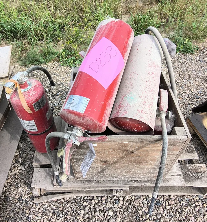 Used fire extinquishers