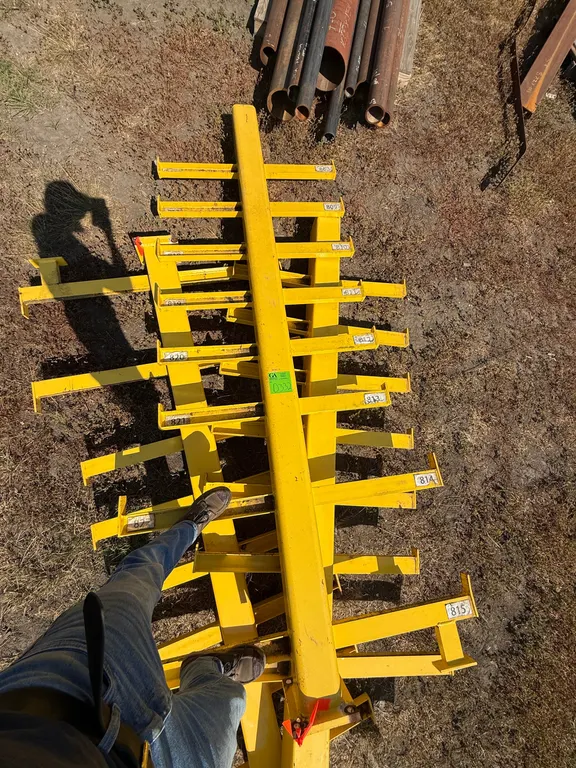 3 Steel Stock Racks, 10ft tall