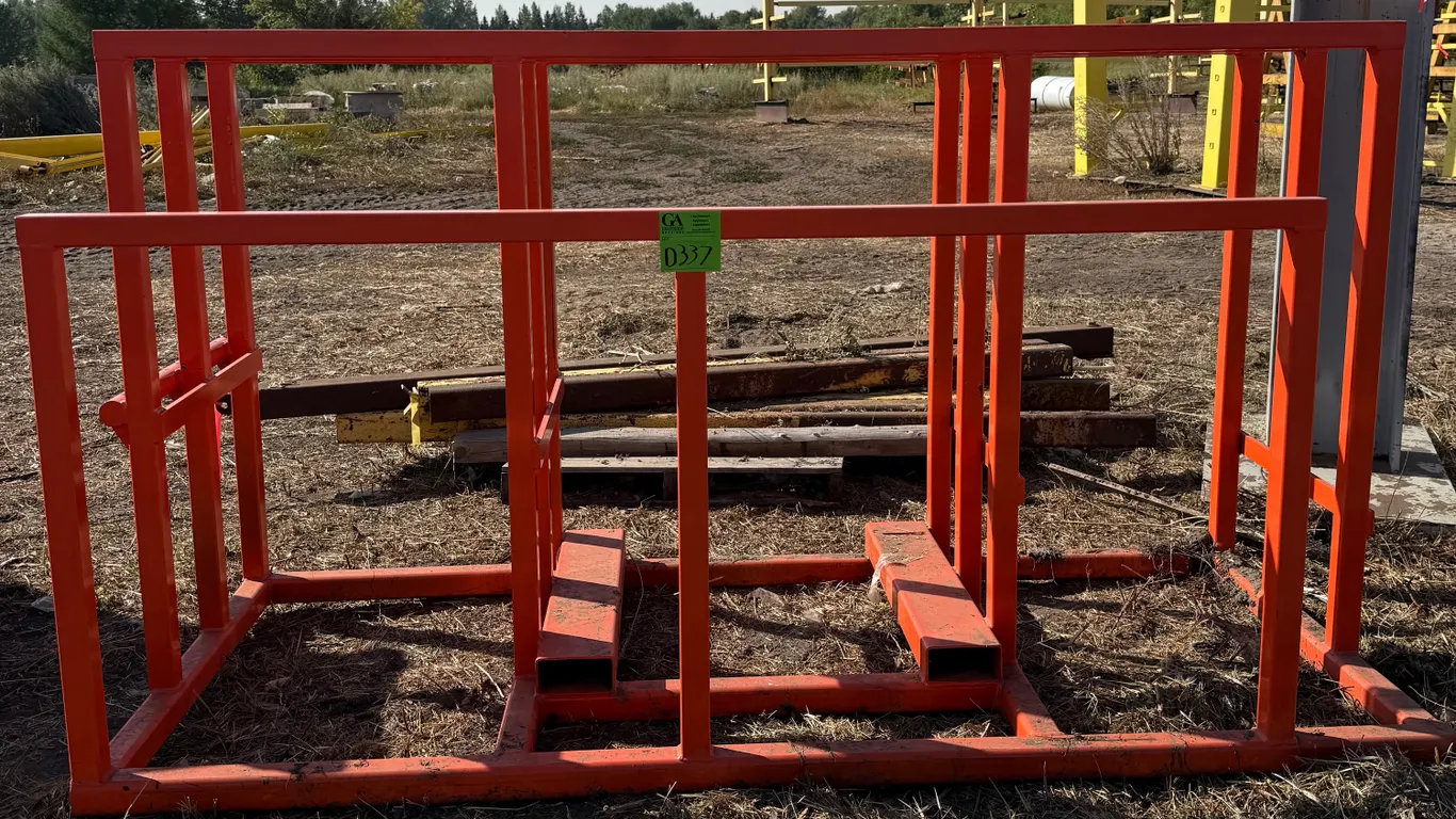Metal Stock Rack w forklift pockets, 4’6” tall