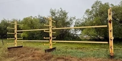 Metal Stock Rack, 12ft tall, 3 uprights