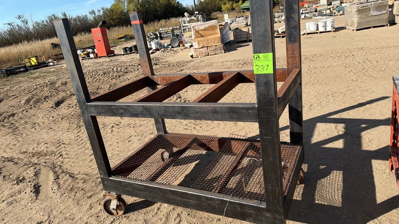 Material cart 57" tall, 60" wide, 36" long