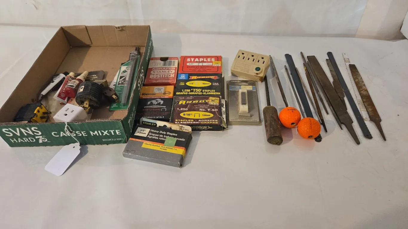 Staples, Plug Adapters & Hacksaw blades