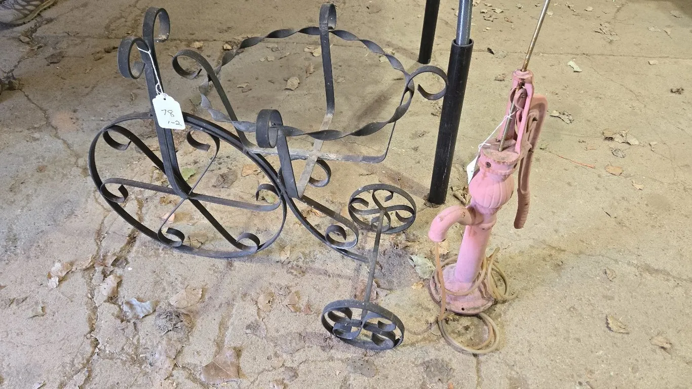 Bicycle Garden Pot holder & decorative well pump