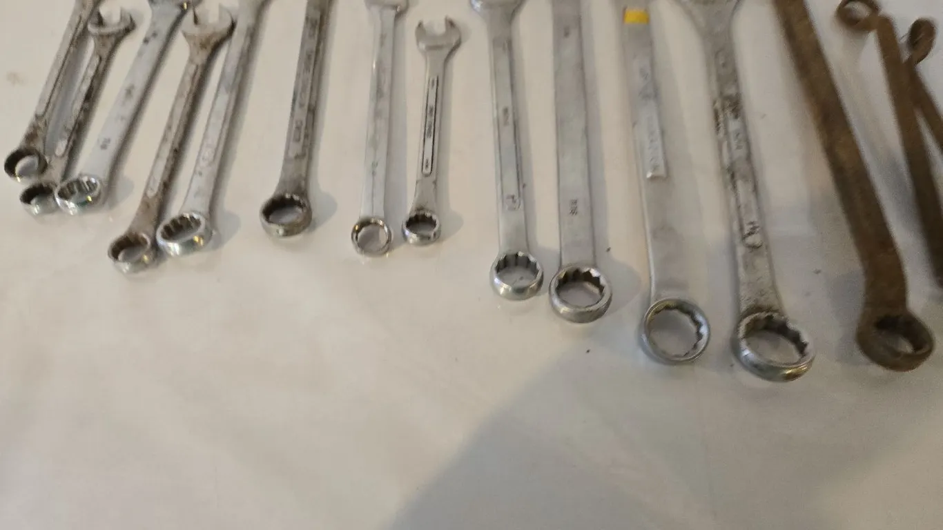 Variety of combination and box end wrenches