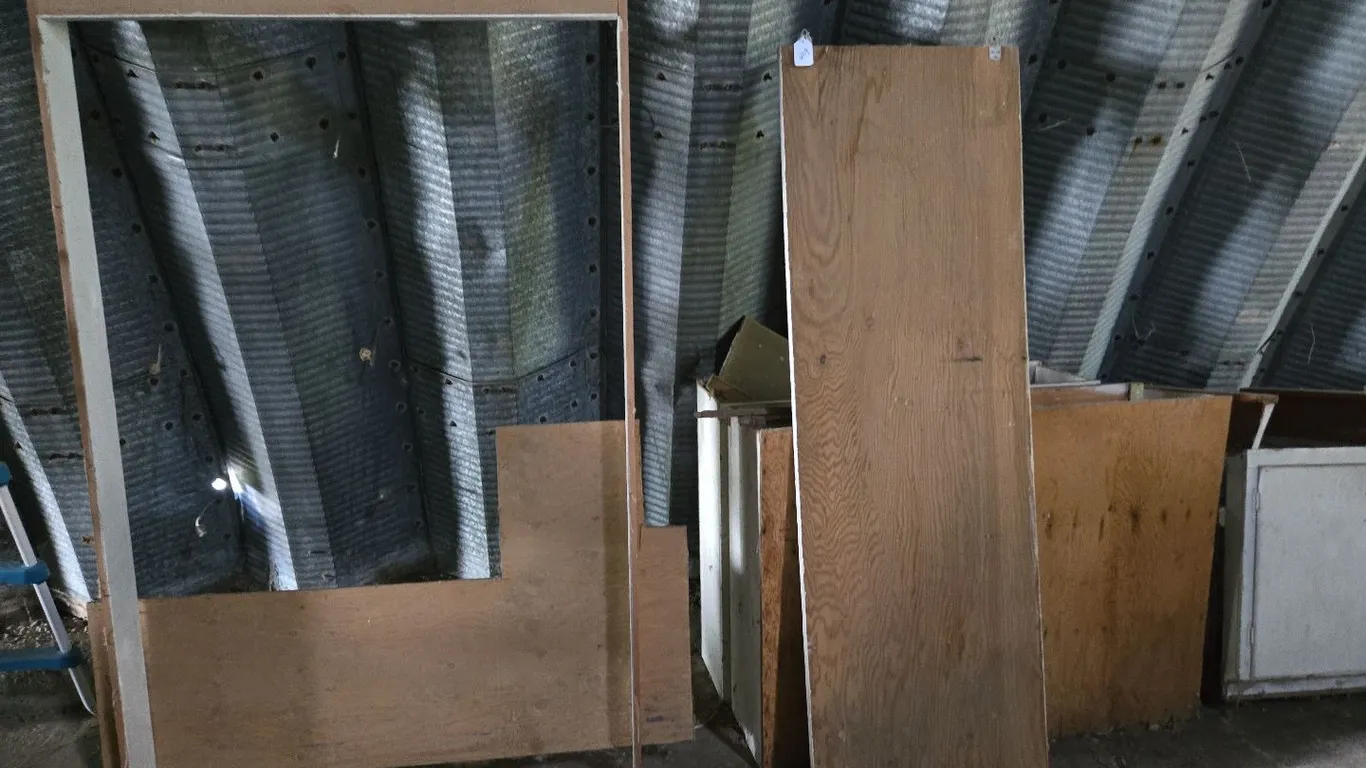Old Kitchen Cupboards & Door Frame - as is