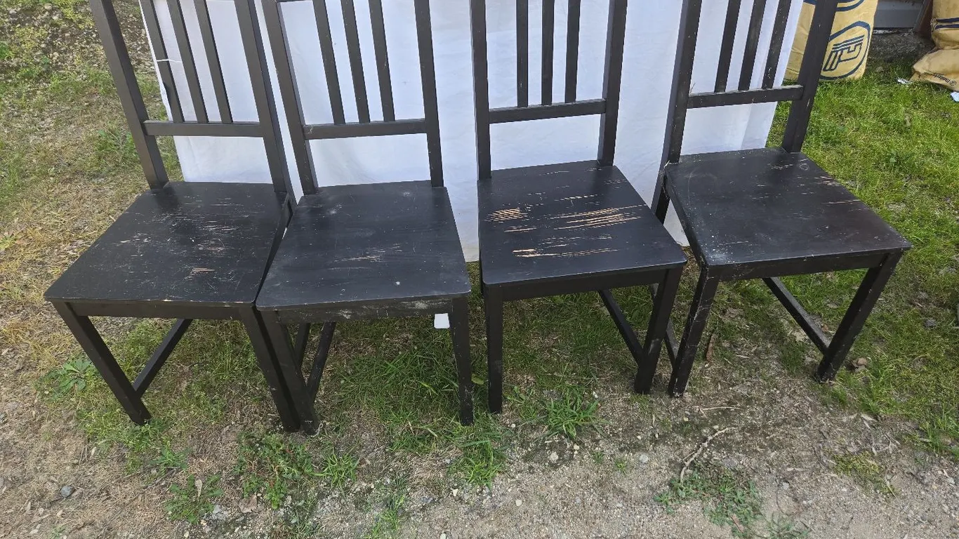 4 - Wooden Chairs