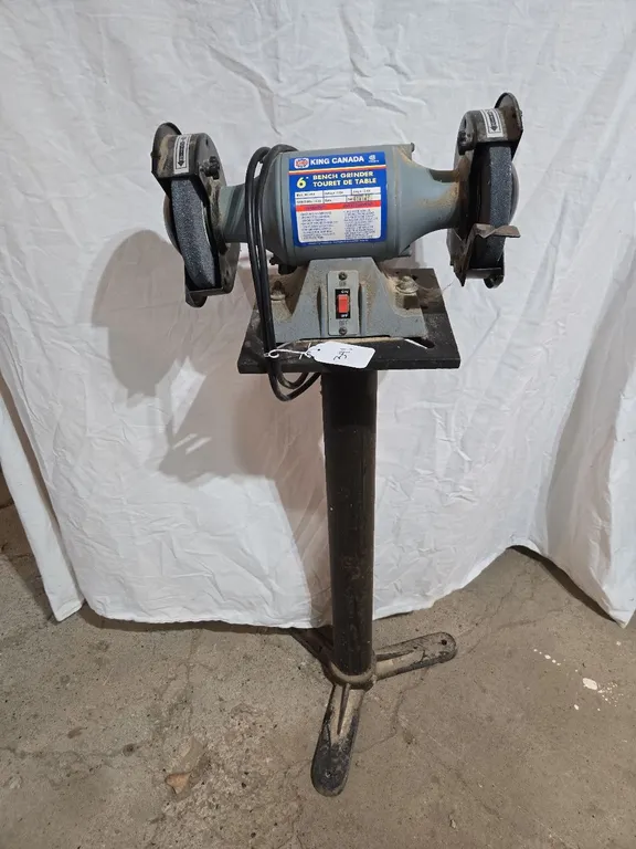 King Canada 6" Bench Grinder, on stand, 110 volt