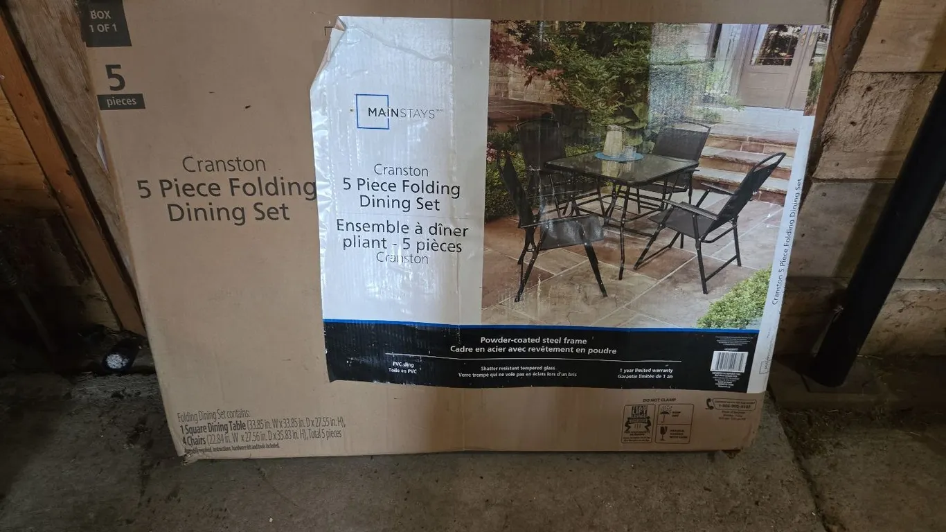Mainstays 5pc. Patio Dining Set - new in box