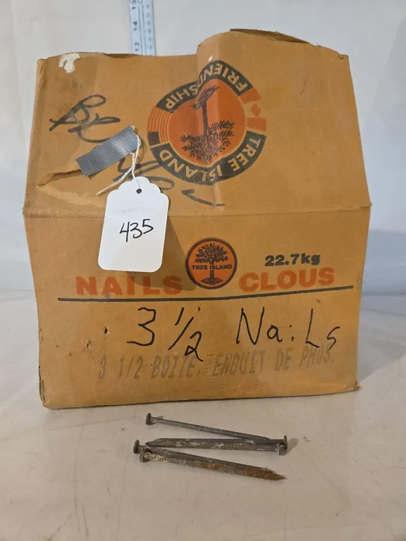 Trees Island 3 1/2" Nails - partial box