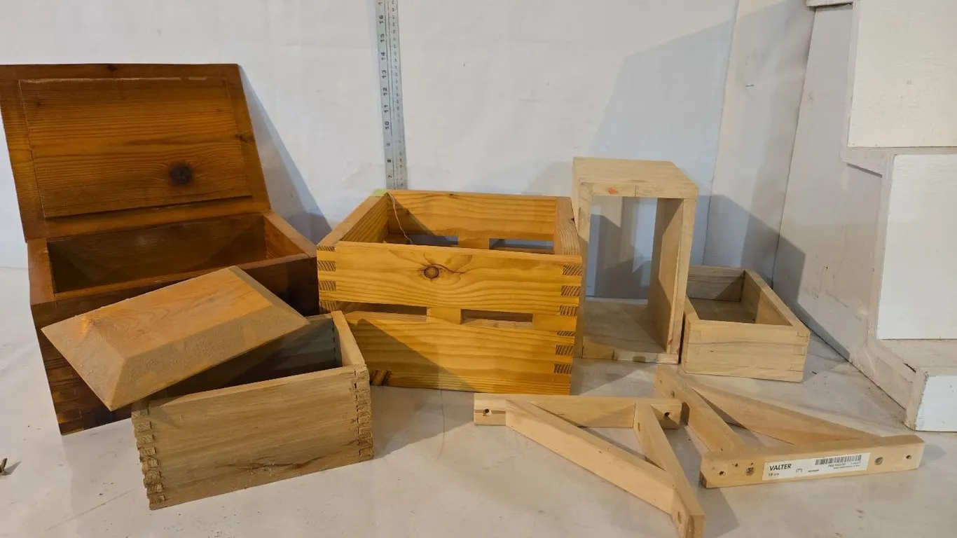 Homemade Wooden Boxes - variety of styles & sizes