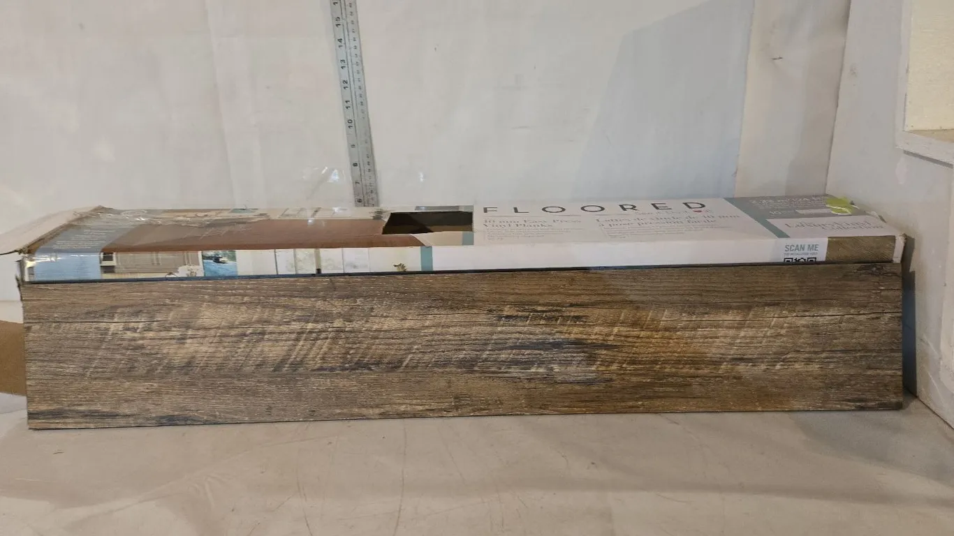 Luxury Easy Press Vinyl Planks @ 11 planks remaining 3 ft x 6"