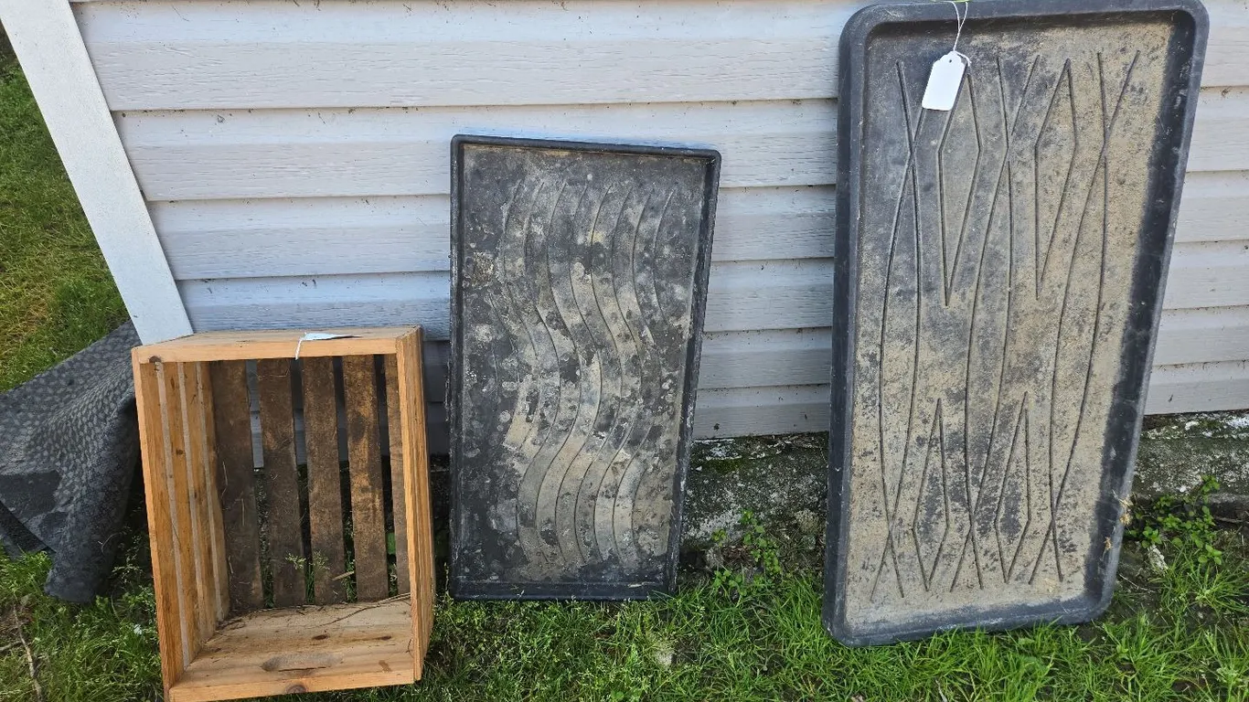 Boot Trays(2), Wooden Crate