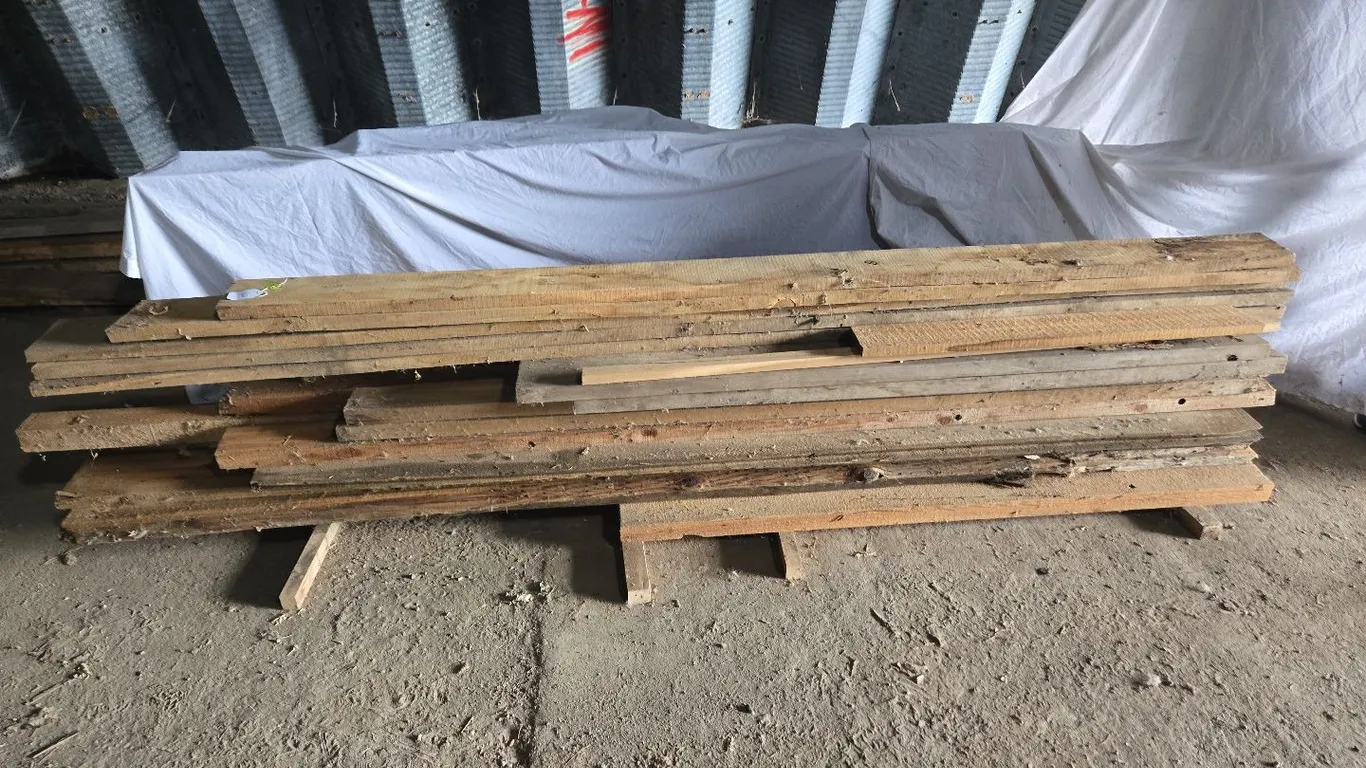 Pile of Lumber - rough cut fur, different widths & lengths